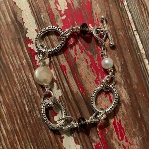 Michael Dawkins sterling silver & stone bracelet